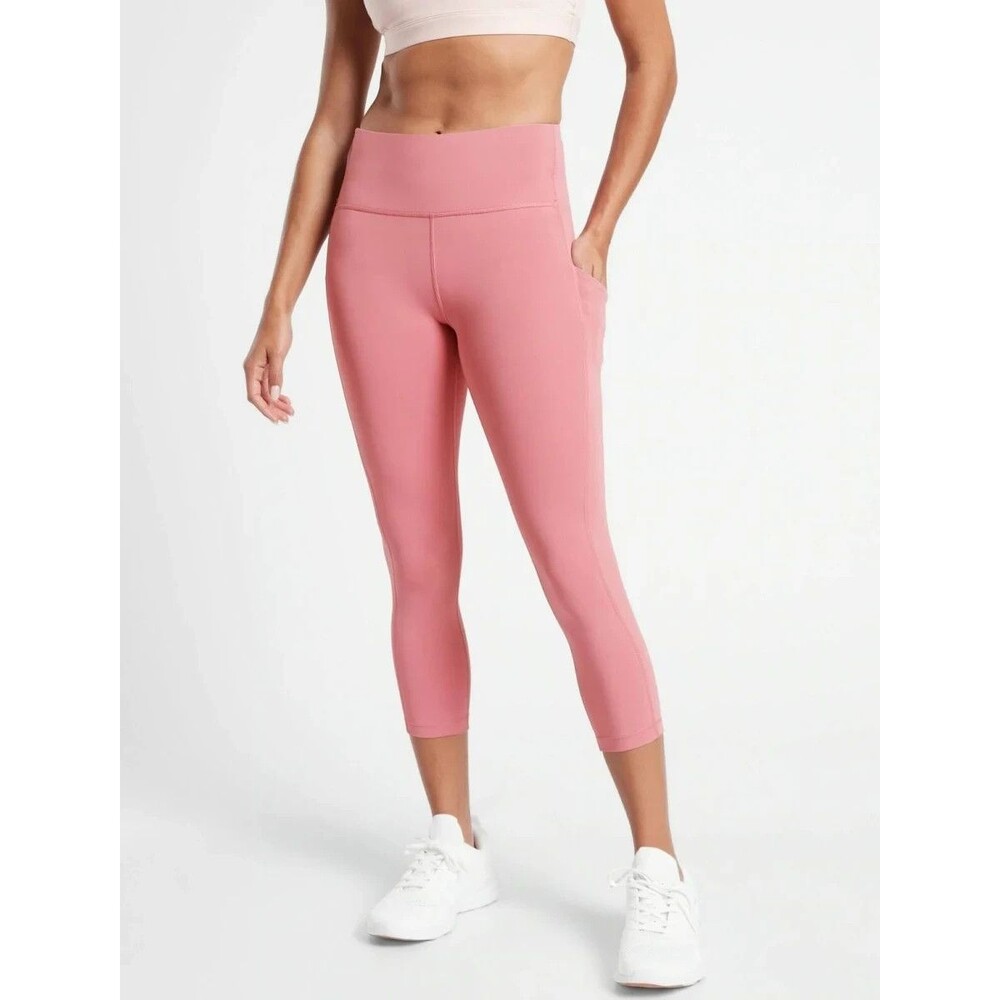Athleta Ultimate Stash Pocket Capri NWT Pants Leggings Womens small pink NEW
